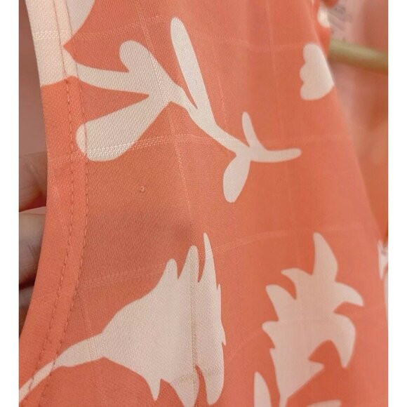 Nike Dri FIT Women’s Golf Polo Victory Mock Neck Sleeveless Orange Floral Sz M - Picture 9 of 11